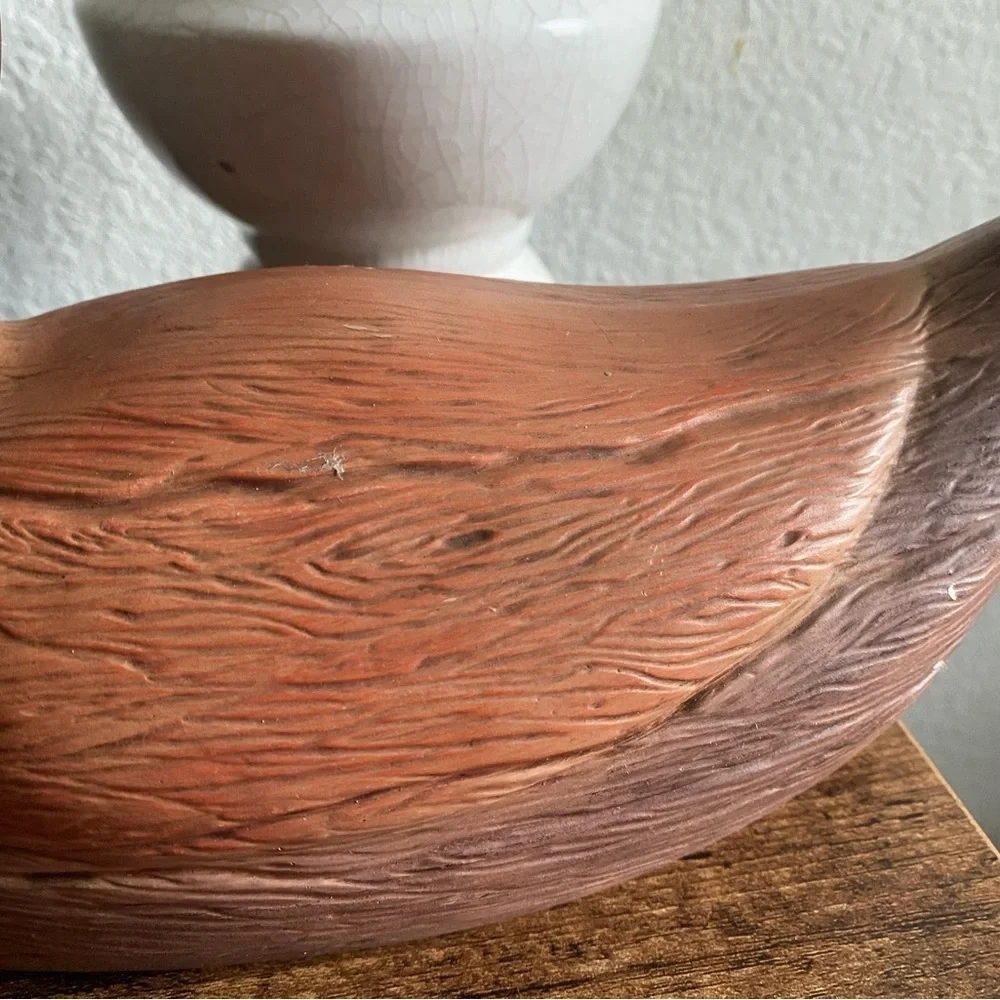 Vintage Rare 1983 Alberta's Ceramic Mold Decoy Signed Sitting Duck 10”L x 5”W